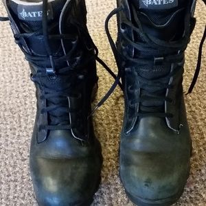 Unasex, Bates, Gore-Tex, Black Work Boots, side zipper, Women's size 9